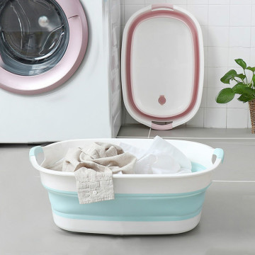 Portable Folding Basin Large Household Folding Laundry Bucket Silicone PP Rectangular Car Home Sundries Storage Basin mx11201121