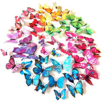 12pcs PVC 3d Butterfly Decor Cute Butterflies Curtain Decals Home Decoration Room Curtain Decortaion Art Use Pin Fasten