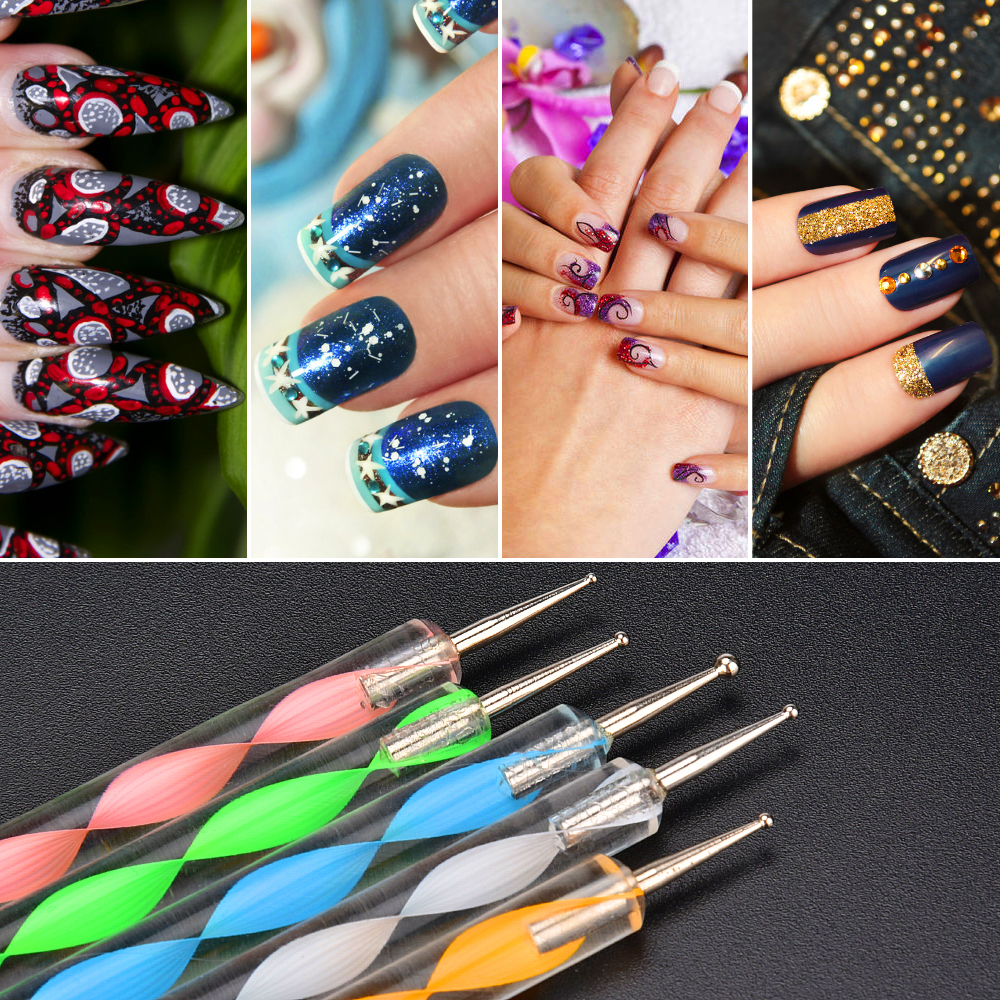 25pcs Mandala Dotting Tools Professional Nail Art Tool Swirl Marbleizing Steel Dotting Pen Beauty Supplies Nails Beads Pen