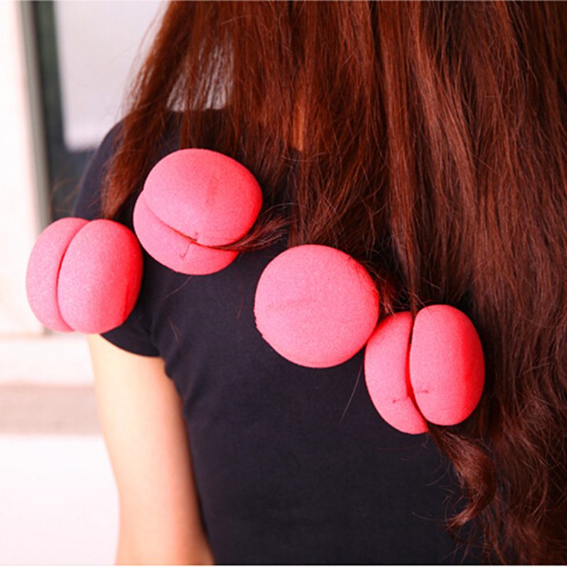 6Pcs Magic Hair Curlers Cute Hair Rollers Curler Soft Sponge Foam Balls Rollers Hair Care Lovely DIY Curling Hairdressing Tools