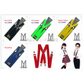 BD002-M size New Kids Suspenders High quality 4 clips-on braces for 6-16 years boys and girls free shipping