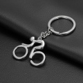 1pcs/2pcs Sport Man Keychain Metal Bicycle Bike Cycling Riding Keyring Key Chains Hanging Accessories