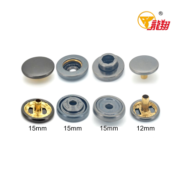 252# Long‑Leg 4‑Part Brass Snap Fastener