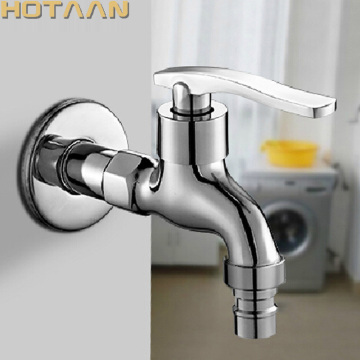 HOTAAN 12cm length Brass single cold water wall tap garden piscinas long washing machine water tap basin faucet bibcock