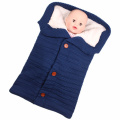Let'S Make Winter Baby Sleeping Bag Stroller Newborns Solid Color Acrylic Knitted Children'S Buttons Envelope Sleeping Bag