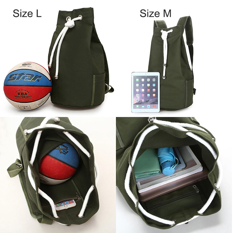 Men Gym Bag Drawstring Backpack Bucket Sports Basketball Bags For Women Fitness Canvas Rucksuck Sac De Sport Mochila XA718WA