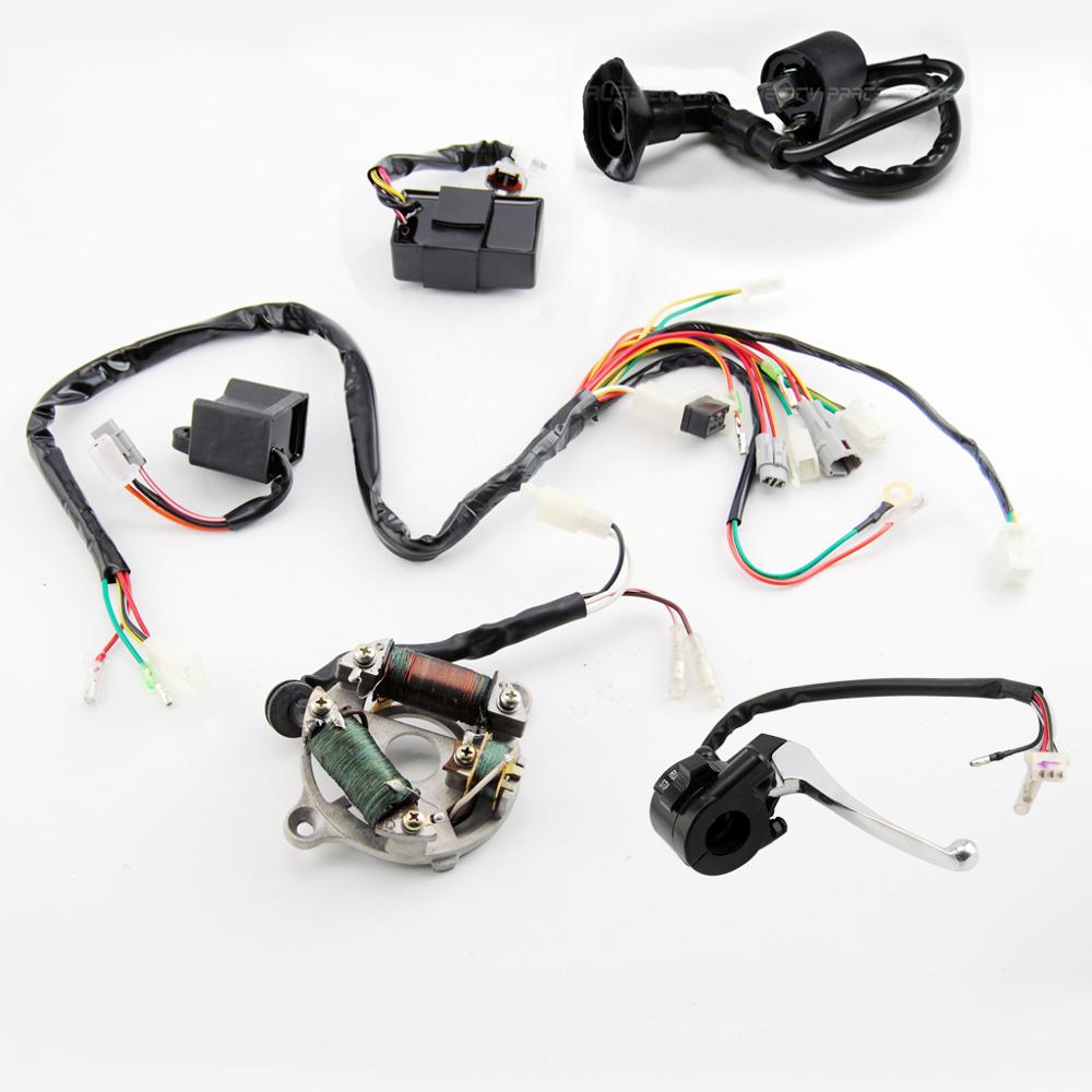 PW50 WIRE WIRING HARNESS Loom Ignition Switch CDI Unit Magneto Stator ASSEMBLY For YAMAHA PW50 REPLACEMENT AFTERMARKET