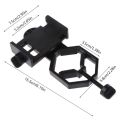 Universal Cell Phone Adapter Mount Monocular Microscope Accessories Adapt Telescope Mobile Phone Clip Accessory Bracket R9JF