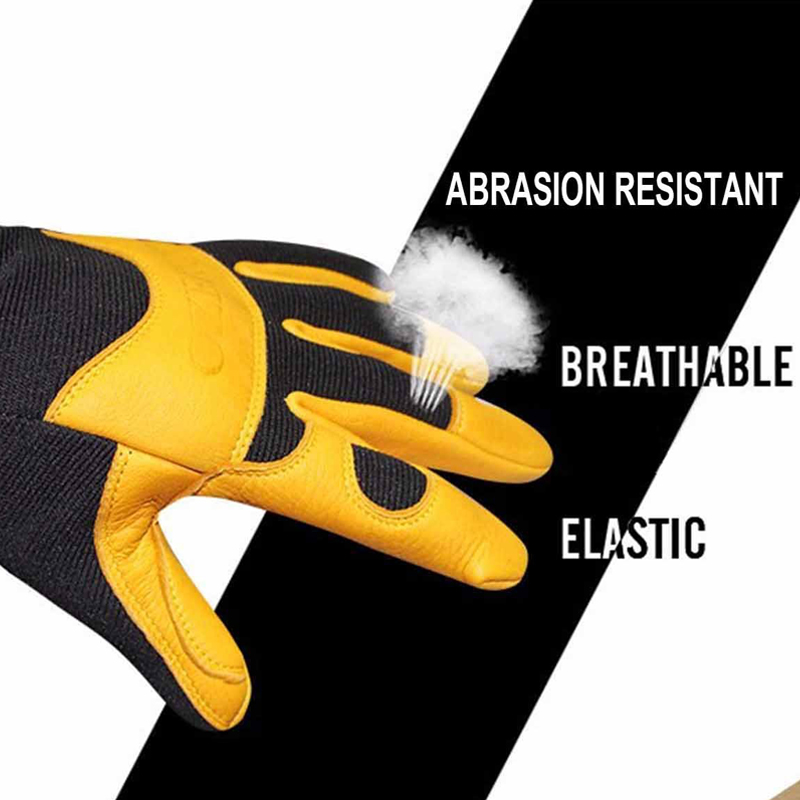 OZERO Sports Deerskin Motorcycle Racing Gloves Warm Windproof Anti Cold Anti Slip Snowboard Cycling Hiking Gloves For Men 8001
