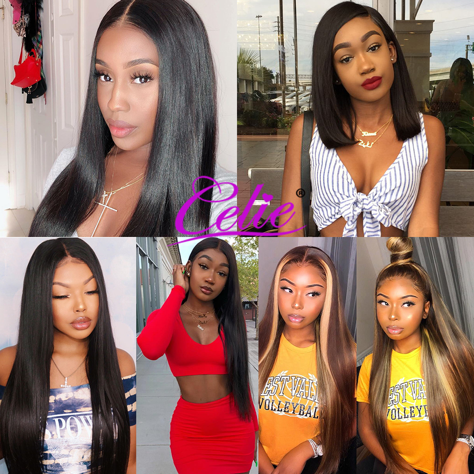 Celie 6x6 Lace Closure Straight Human Hair Closure With Baby Hair Free/Middle/Three Part Remy Brazilian Hair Lace Top Closure
