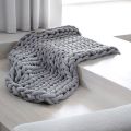 120x150cm Fashion Hand Chunky Wool Knitted Blanket Thick Yarn Merino Wool Bulky Knitting Throw Blankets Chunky Knit Blanket
