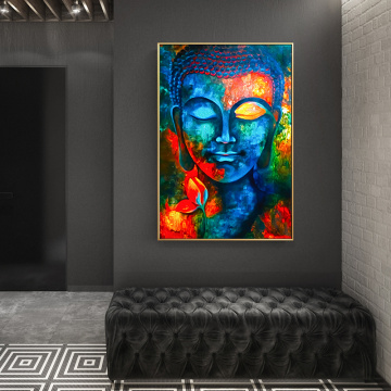 Modern Buddhism Posters and Prints Wall Art Canvas Painting Wall Decoration Lord Buddha Pictures For Living Room Wall Frameless