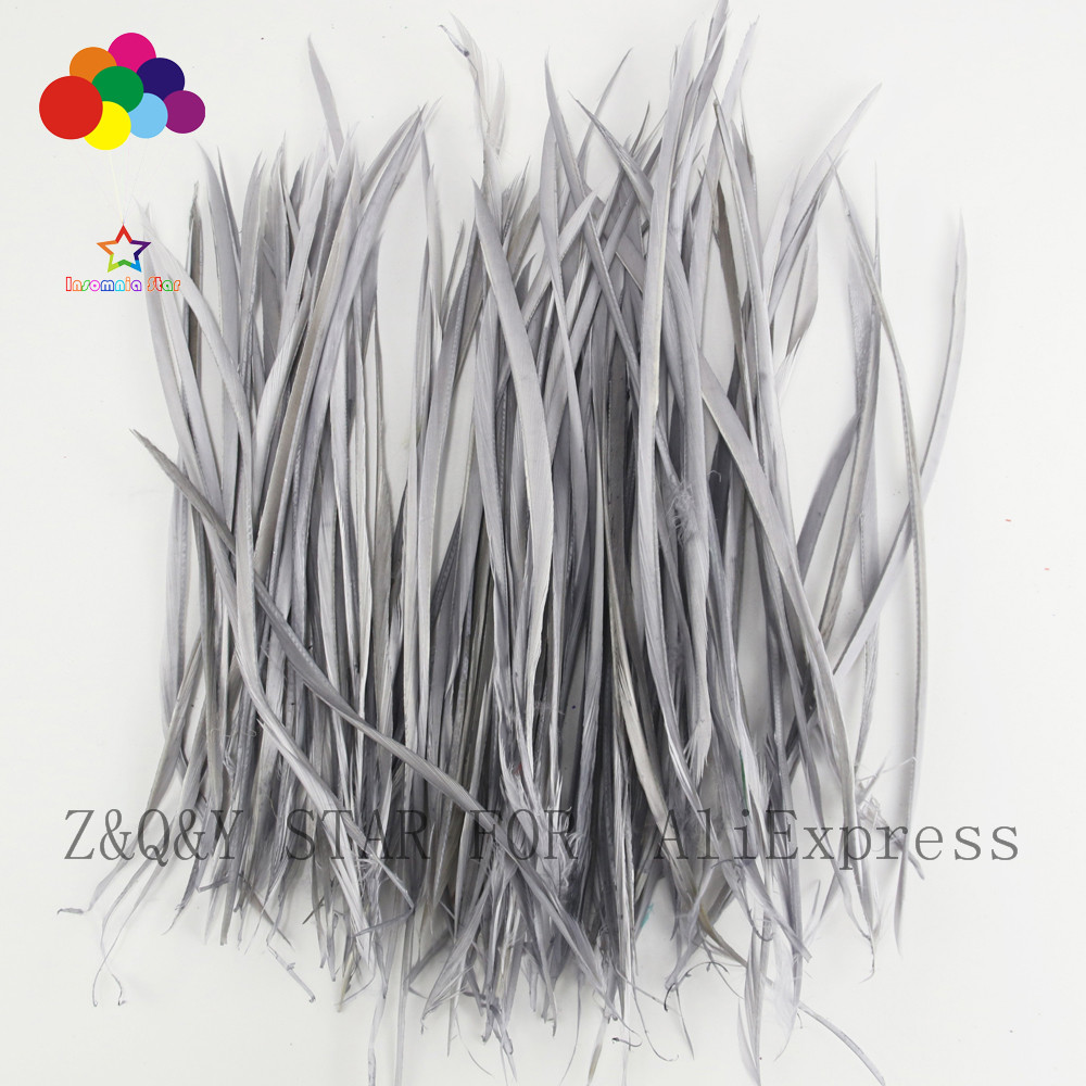 50-100 natural goose monofilament feather 15-20CM dyed grey DIY craft accessories feather