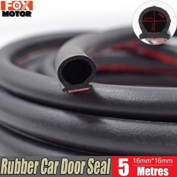 5 M/16.4ft Car Door Seal Strip EPDM Rubber Noise Insulation Anti-Dust Soundproof Seal adhensive For Hyundai KIA Opel Ford Volvo