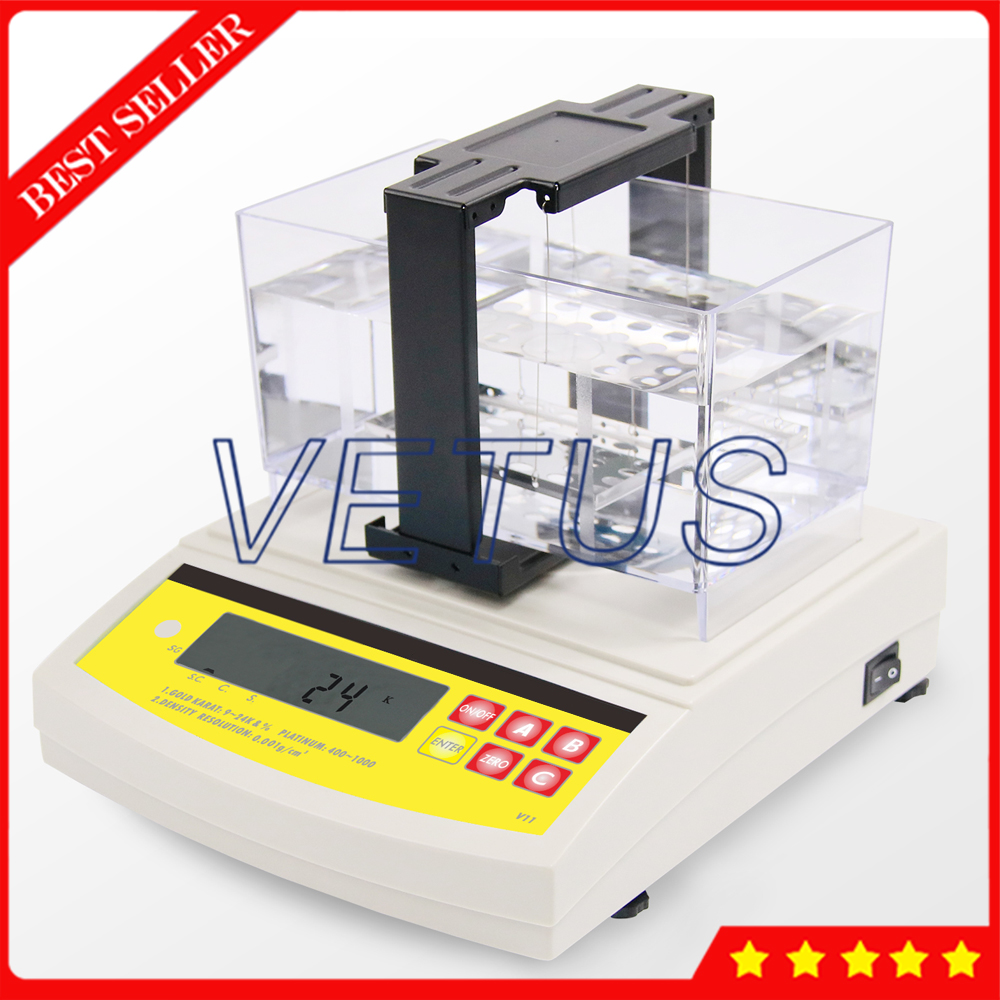 Digital Electronic Gold Purity Tester Gold Densitometer With 120g Maximum Weight Gold Analyzer Machine DE-120K