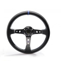 3 Colors 14inch 350mm Car Racing Steering Wheel Aluminum Bracket and PVC Leather Button Sport Steeing wheel with Logo