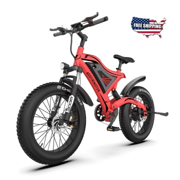 AOSTIRMOTOR S18 Mini Electric Bicycle 48V 11.6Ah Lithium Battery 500W Moutain Bike 4.0 Fat Tire Snow Ebike