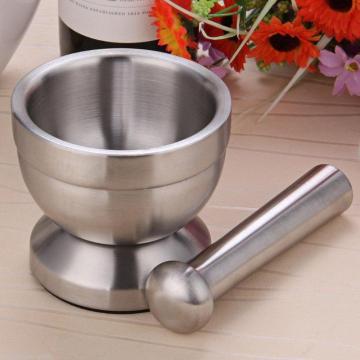 Mortar Pestle Pugging Pot Garlic Spice Grinder Stainless Steel Pharmacy Herbs Bowl Mill Grinder Crusher Kitchen Gadgets AND Tool