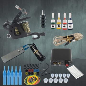 Hot Sale Tattoo Kit 8 Wrap Coils Tattoo Gun Machines 4Pcs/Set Ink Beginner Tattoo Supplies