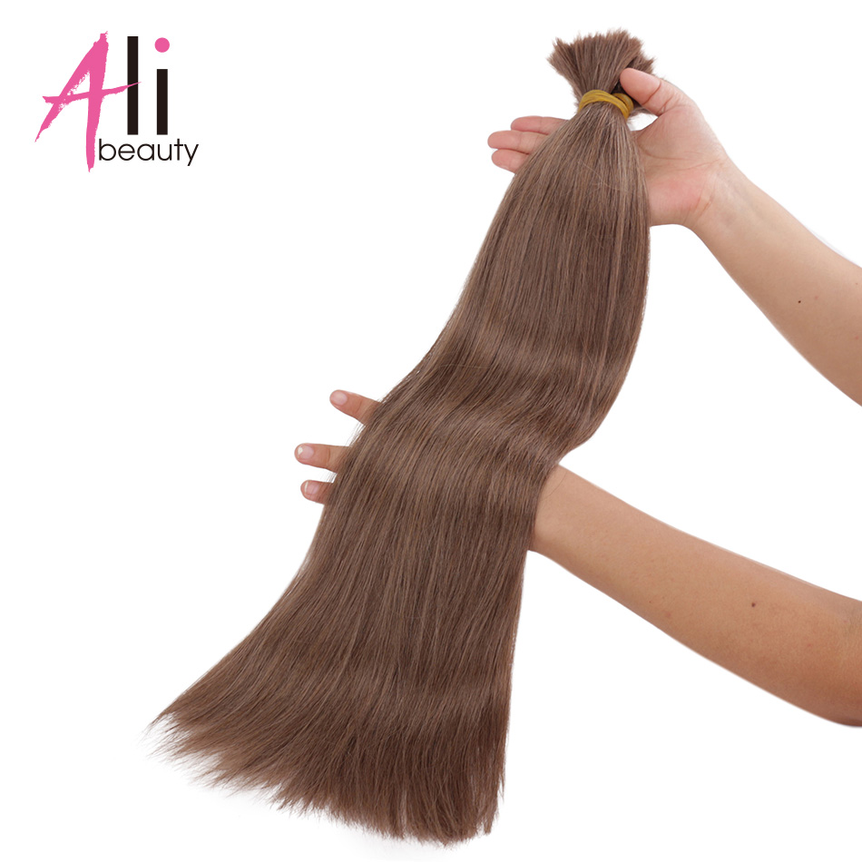 Russia Remy silky Straight Bulk Human Hair For Braiding Bundles 100g No Wefts 18" to 26inch Bulk Hair