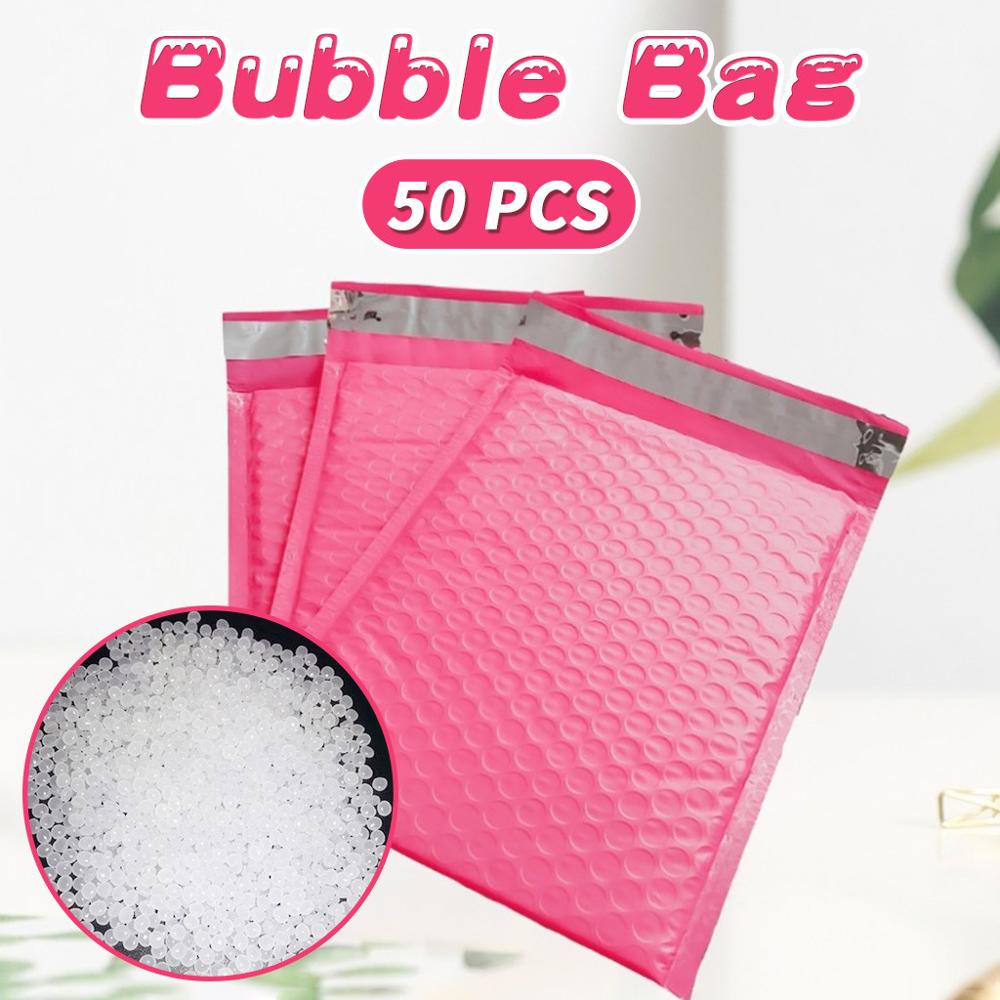 1/100Pcs Bubble Mailers Padded Envelopes Lined Poly Mailer Self Seal Hot Pink Organizador Oрганайзер для хранения