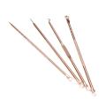 4pcs Acne Blackhead Removal Needles Carbon Stainless Steel Pimple Spot Comedone Extractor Beauty Face Clean Pore Care Tools