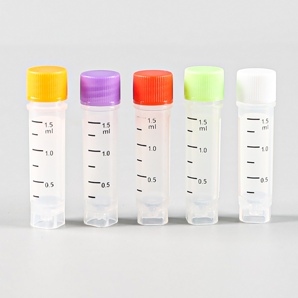 lab use Ultra-low temperature transparent pp cryovials 1.5ml