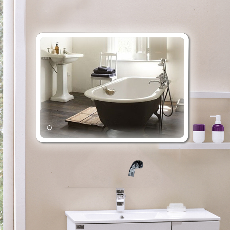 Makeup LED Mirror Bathroom Vanity Cosmetic Miroir Espejo Bath Mirror Anti-fog Wall Mounted Smart Light Mirror Bath Fixture HWC