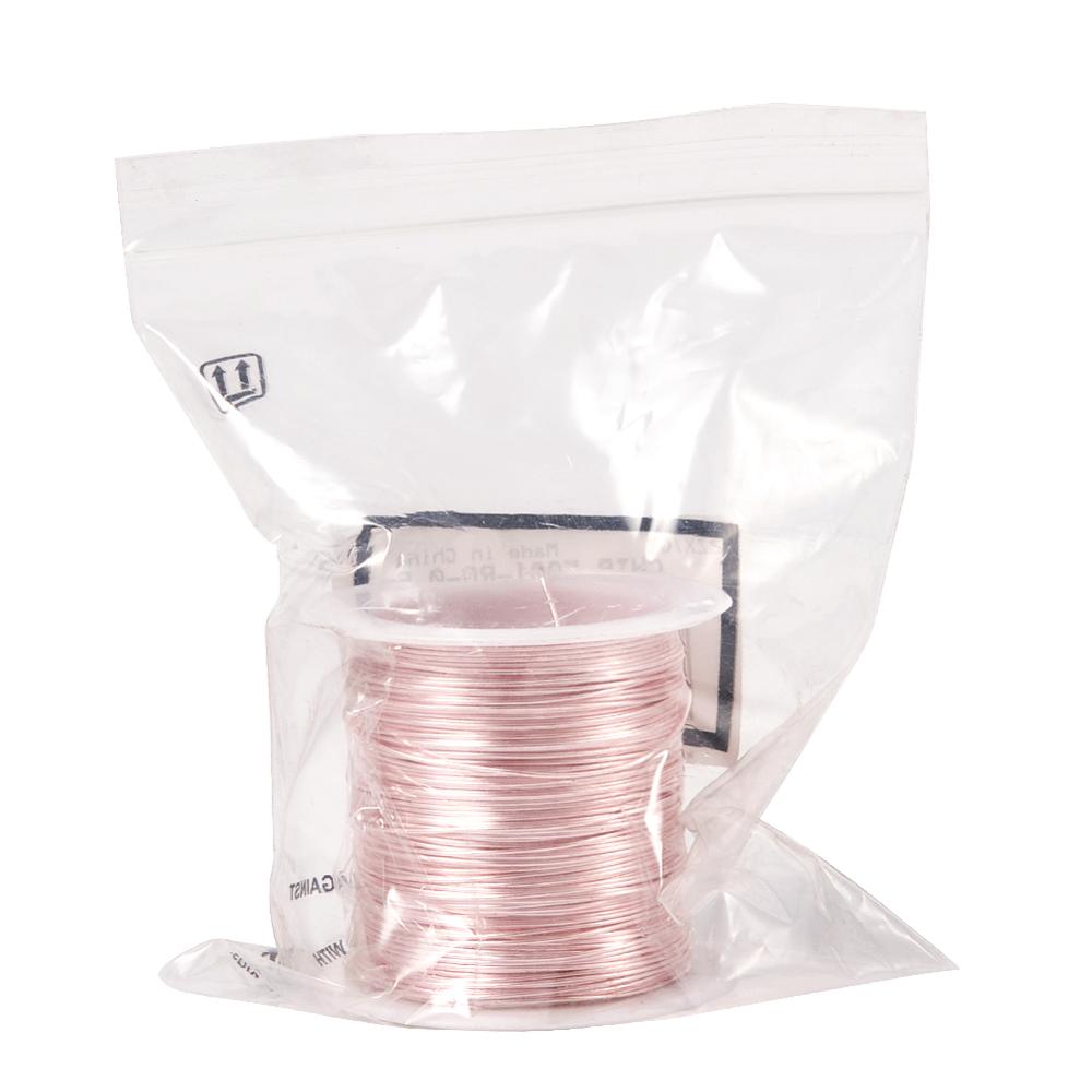 1Roll Copper Wire Copper Beading Wire Thread for Bracelet Necklace Jewelry DIY Accessories 0.5/0.6/0.7mm Rose Gold