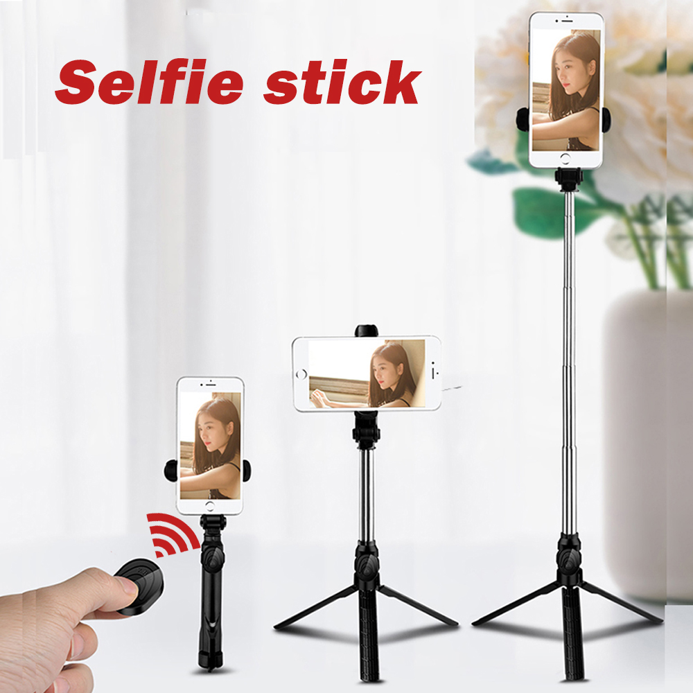 Bluetooth Selfie Stick Tripod Foldable Mini Remote Control Tripod Expandable Handheld Monopod Live Photo Holder for IOS Android