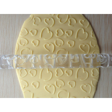 Free Shipping Beautiful Design Embossing Rolling Pins Sugar Craft Tools Fondant Cake Decoration Heart Shaped A591
