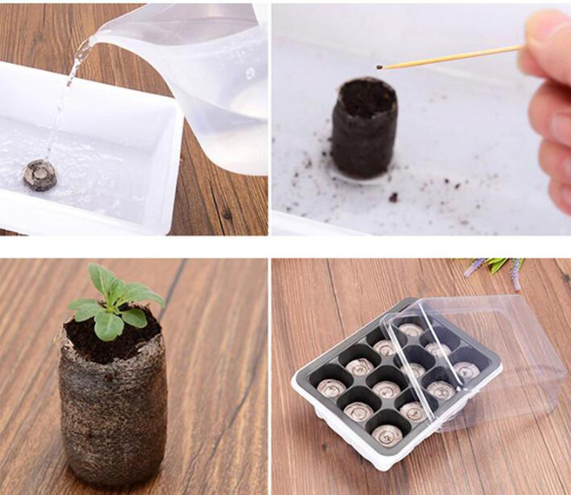 10pcs 3cm Nursery Pot Peat Pellets Starting Plugs Flowers Plant Starter Soil Block Migration Garden Tools