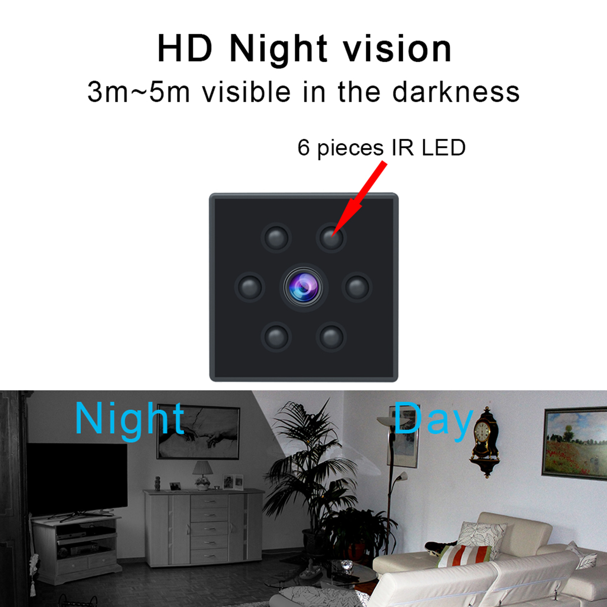 Mini Hidden Camera Wireless HD 1080P Network Outdoor/Indoor Home Security Night Vision Camera