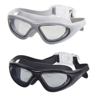 Flat Light Wide-angle Mirrored Swimming Goggles No Leaking Anti Fog UV Protect