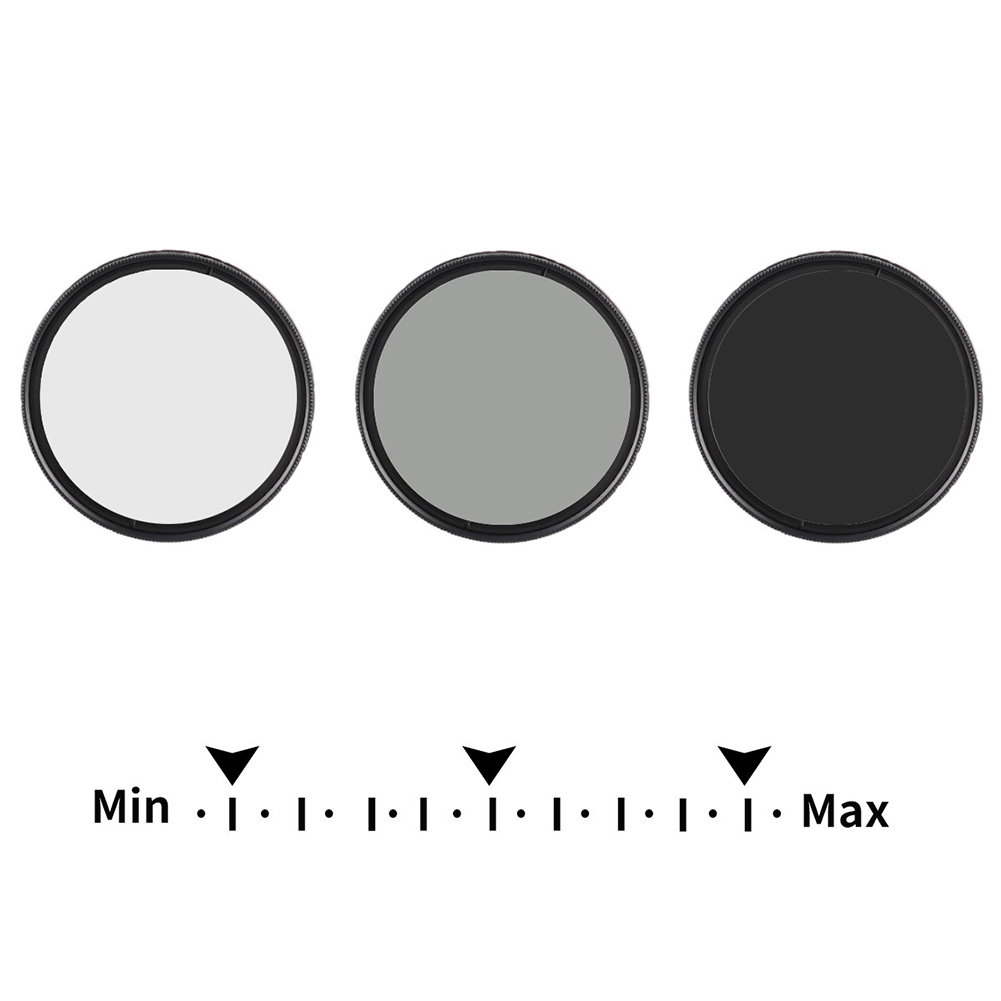 Classic Texture Camera Accessaries Supplies 46-82mm Fader ND Filter ND 2-400 Variable Neutral Density Filter Black