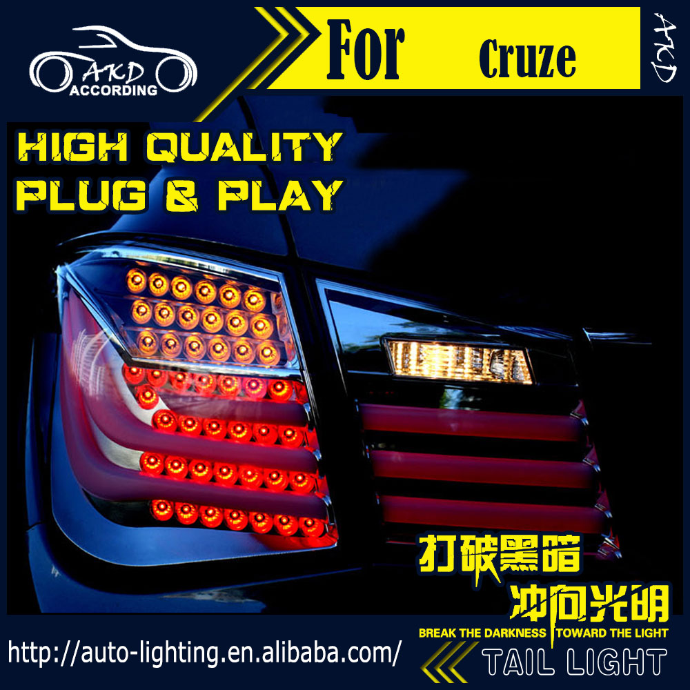 AKD Car Styling Tail Lamp for Chevrolet Cruze Tail Lights BMW-Design LED Tail Light Signal LED DRL Stop Rear Lamp Accessories