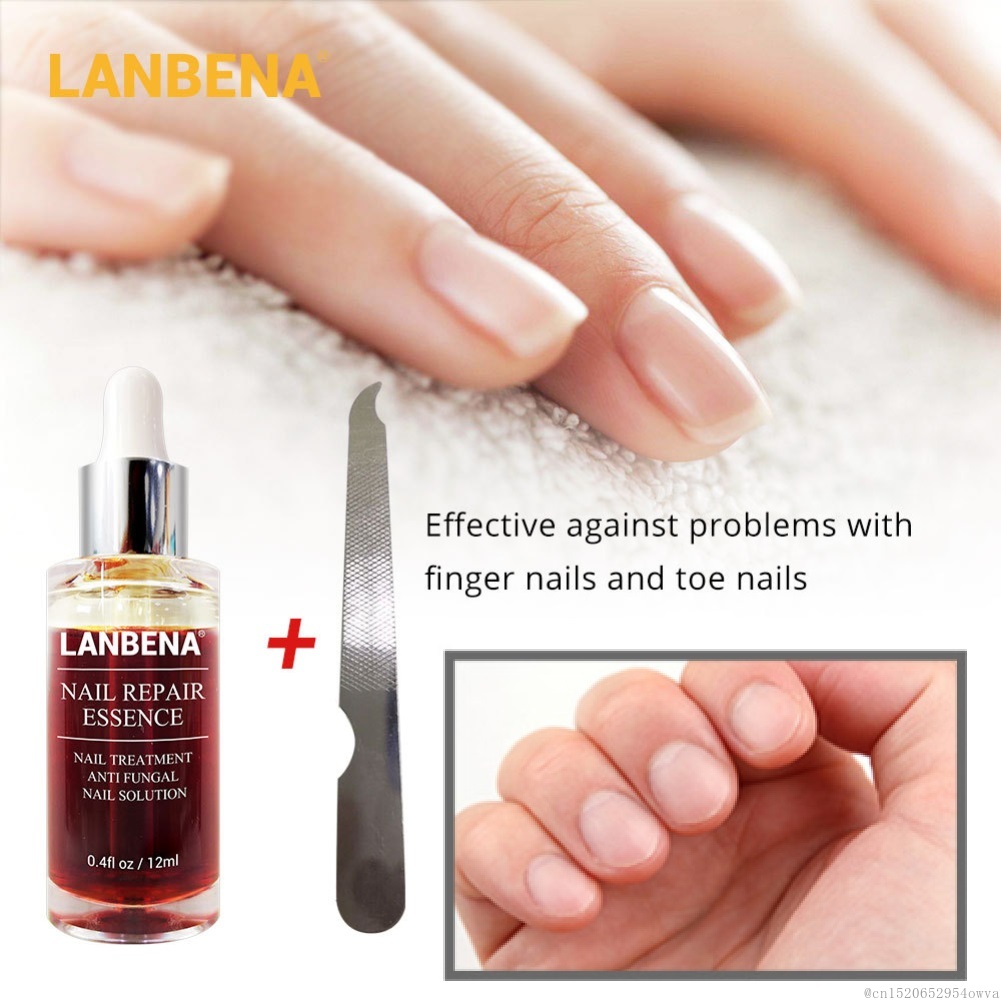 LANBENA Nail Repair Liquid Treatment with File Nail Anti Remove Nail Onychomycosis Fungus Toe Nourishing Brighten Nail TSLM1