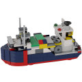 Kids Toys MOC Cargo Ship Vessel Building Blocks Modular Transportation Block Model for Children Gift