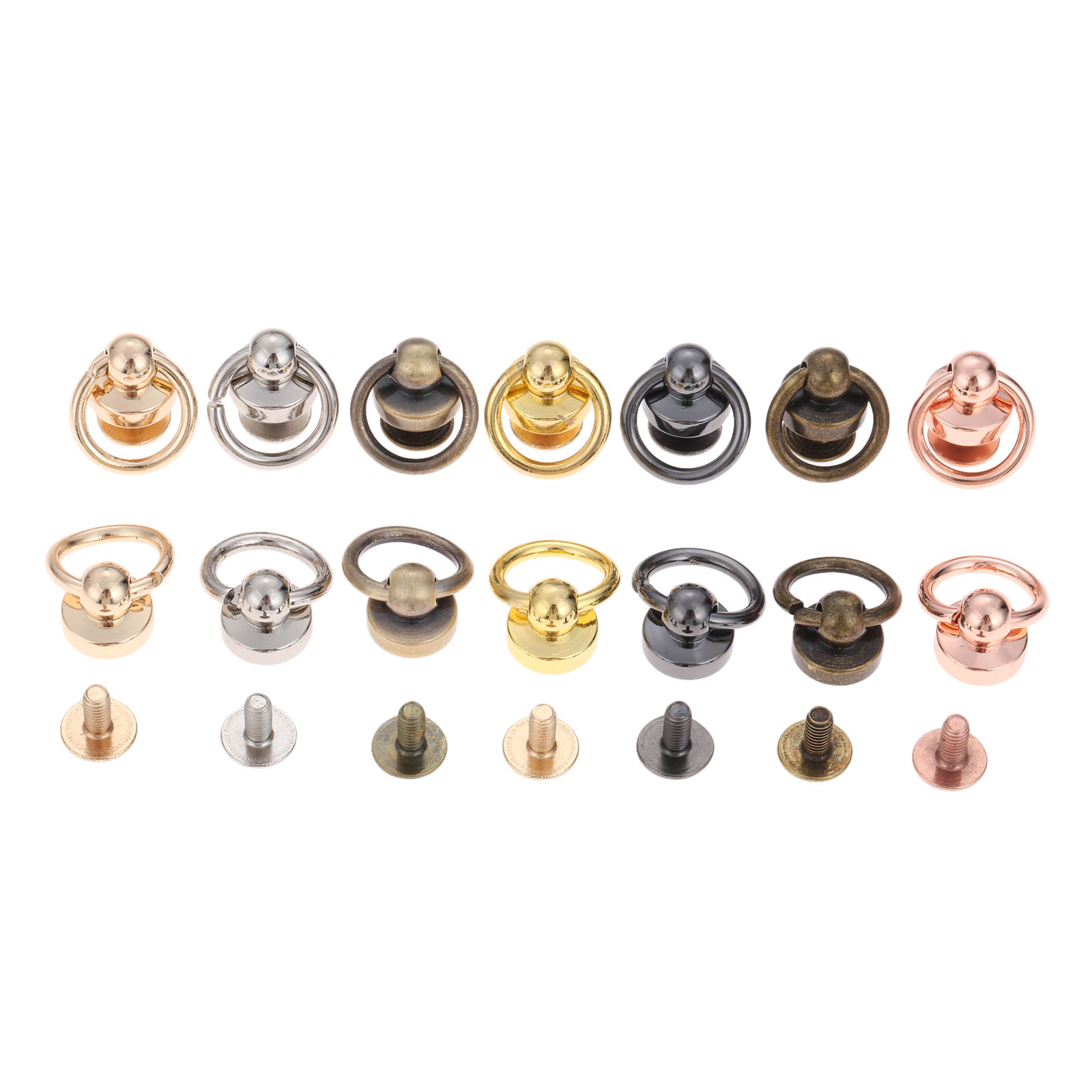 5Pcs Garment Rivet Stud Bag Rivet Nail Buckle Swivel Screw Studs Button Handbag Chain Hanger Leather Craft Clothing Decorations