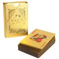 24K Gold Diamond Foil Poker Carta Luxury Playing Cards Waterproof Deck Of Cards Plastic Playing Cards In/Outdoor Game