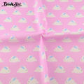 Booksew High Quality Pink Color Cotton Twill Fabric Rabbit Design Home Textile Sewing Cloth Tela For Bed Baby Doll Crafts