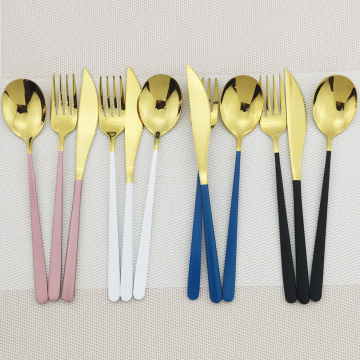 3pcs Gold Black Dinnerware Set Stainless Steel Cutlery Knife Spoon Fork Dinner Set Kitchen Tableware Set Party Accessories