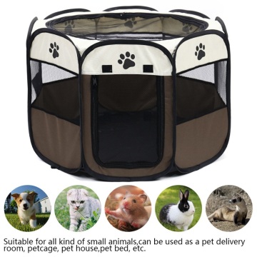 Cat Playpen Cage Portable Folding Pet tent Dog House Cage Dog Cat Tent Playpen Puppy Kennel Easy Operation Octagon Fence