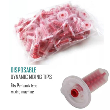 50 Pcs Dental Dynamic Mixer Tips Dental Bleaching Materials for Imprinting Machine Dentist Silicon Rubber Head Pentamix Unit