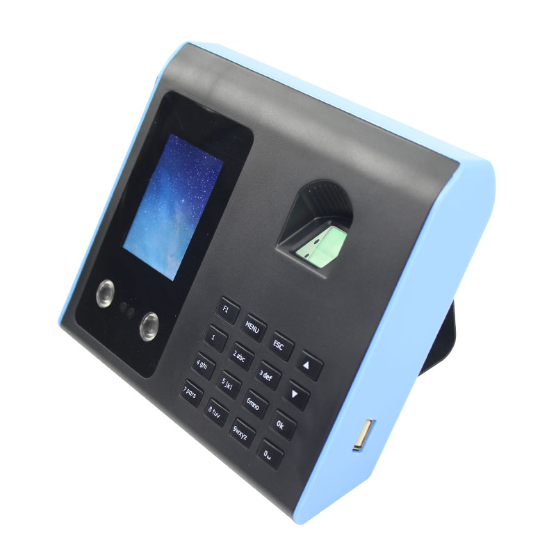 Time record biometric facial time attendance machine fingerprint door access checking in LCD display for spain/Saudi Arabia