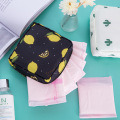 Portable Fabric Large Capacity Sanitary Towel Napkin Pad Tampon Purse Bag Organizer Pouch Girls Feminine Hygiene Pad Storage