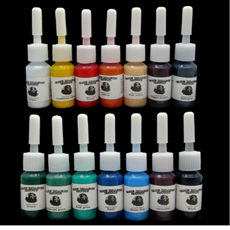 6pcs/set 5ml Semi Permanent Natural Plant Tattoo Pigment Permanent Makeup Tattoos Ink Pigment For Body Art