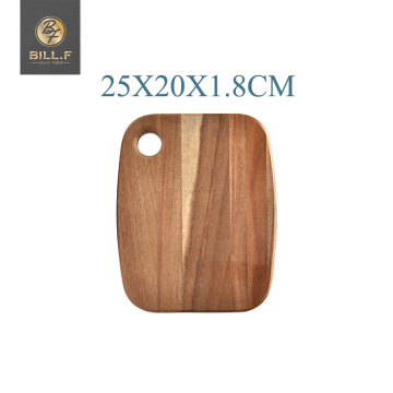 Acacia wood cutting board, whole fruit cutting board, Western food cutting board, solid wood bread board, snack tray25x20x1.8cm