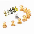 YIBO 10pcs 4-10mm monk head nipple rivet sewing leather metal crafts solid nail screw rivet luggage accessories belt rivet