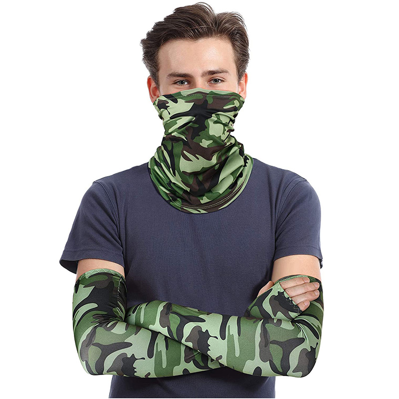 UV Cycling Arm Sleeve And Bandana Outdoor Running Fishing Hiking Breathable Windproof Cooling Arm Sleeves Ang Mask